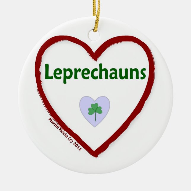 Liebe Leprechauns Keramik Ornament (Vorne)