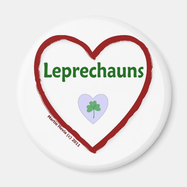 Liebe Leprechauns Magnet (Vorne)