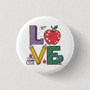 Liebe lernen Schöne zurück zur Schule Button