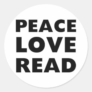 Liebe lesen runder aufkleber
