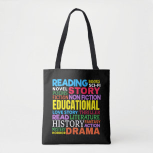 Liebe Lesen von Büchern - Genre Word Art