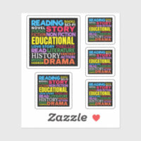 Liebe Lesen von Büchern - Genre Word Art