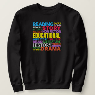 Liebe Lesen von Büchern - Genre Word Art Sweatshirt