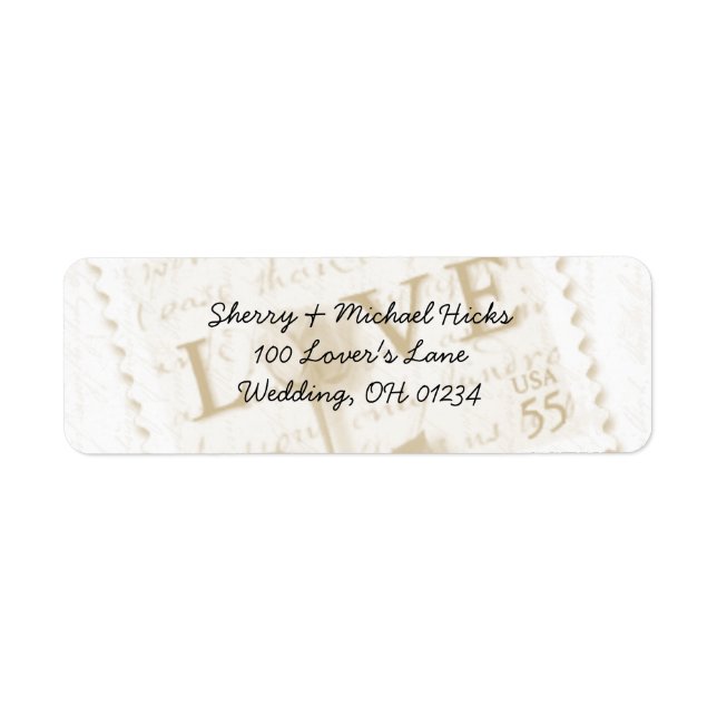 Liebe Letter Address Labels (Vorne)