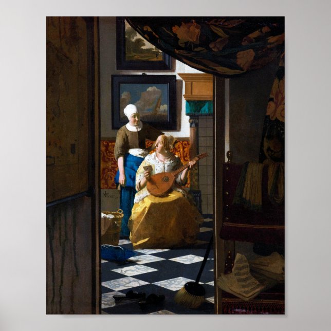 Liebe Letter, Johannes Vermeer Poster (Vorne)