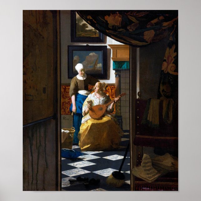Liebe Letter, Johannes Vermeer Poster (Vorne)