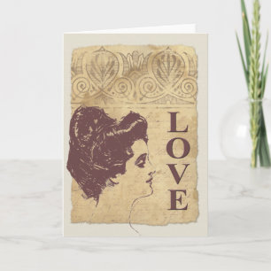 Liebe Letter Vintag Valentine Urlaubskarte Feiertagskarte