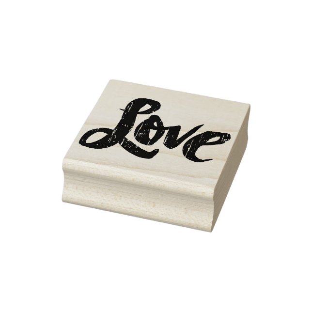 LIEBE Letting Distressed Calligraphy Romance Gummistempel (Stempel)