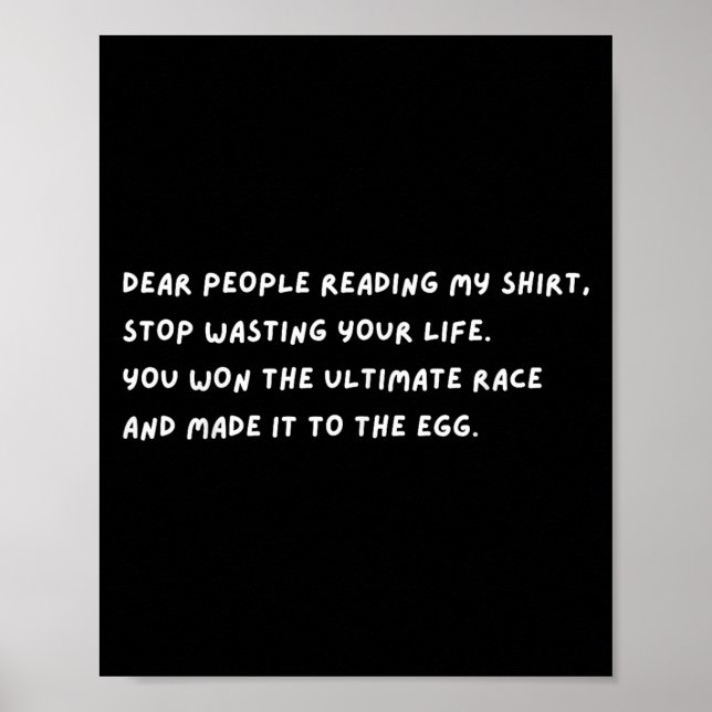 Liebe Leute hören auf, deinen Lebensgeist zu verge Poster (Vorne)