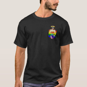 Liebe Lgbt Gay Pride Monte Lgbt Saint Bernard Pock T-Shirt