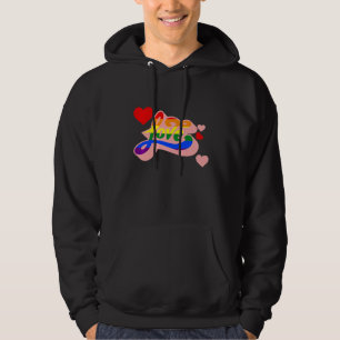 Liebe Lgbt Q Retro Regenbogen Flag Gay Pride Ally Hoodie