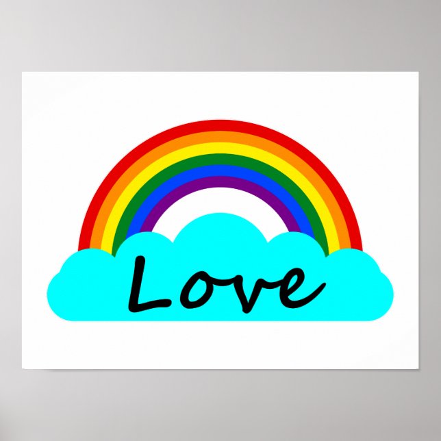 Liebe - LGBT Regenbogen Poster (Vorne)