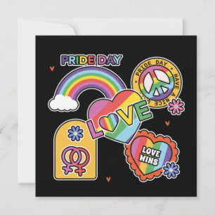 Liebe. LGBT+Stolz. Tag des Stolzes. Rainbow-Liebe. Karte