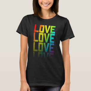 Liebe Lgbtq+ Rainbow Gay Pride Textanzeige Grafik T-Shirt