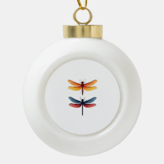 Liebe Libellen Kind klein einfach Minimalistischer Keramik Kugel-Ornament