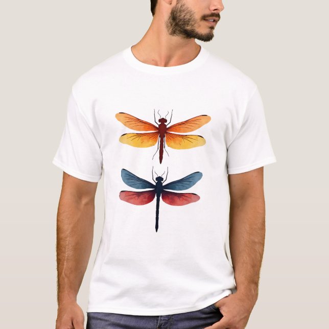 Liebe Libellen Kind klein einfach Minimalistischer T-Shirt (Vorderseite)