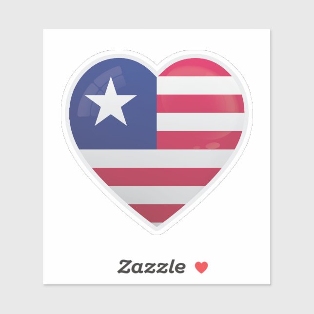 Liebe Liberia Aufkleber (Blatt)
