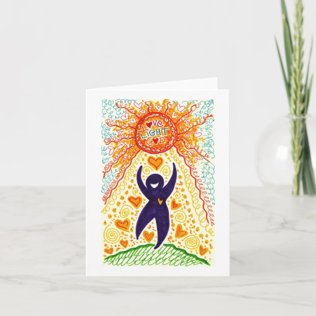 LIEBE = LICHT = GOTT notecard Karte (Vorderseite)