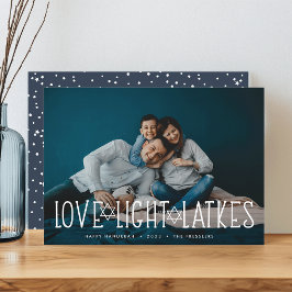 Liebe, Licht und Gitter | Hanukkah-Foto Feiertagskarte