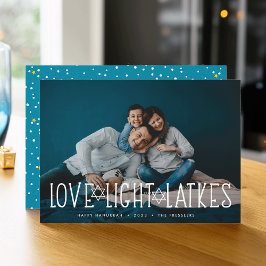 Liebe, Licht und Gitter | Hanukkah-Foto Feiertagskarte