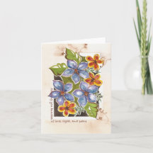 Liebe, Licht und Ruhe Wasserfarbene Florennotecard