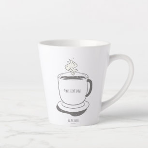 Liebe Liebe den ganzen Kaffee lieben Milchtasse