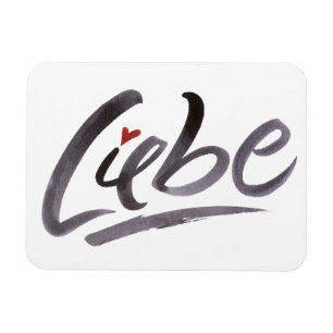 LIEBE Liebe Hertz Schoneschrift Lettering Magnet