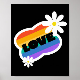 Liebe. Liebe ist Liebe. LGBT+Stolz. Regenbogen. Poster