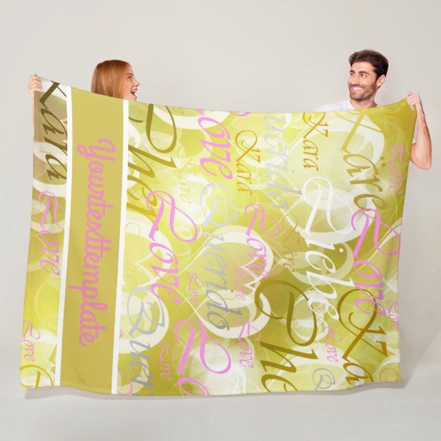 Liebe, liebe,kara,cher,käre,querido,text,Rose,fest Fleecedecke (Beispiel)