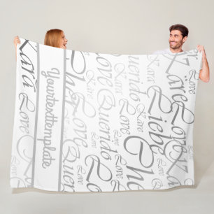 Liebe, liebe,kara,cher,käre,querido,text,Rose,fest Fleecedecke