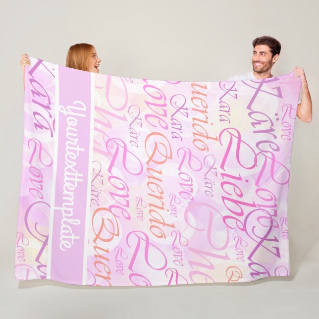 Liebe, liebe,kara,cher,käre,querido,text,Rose,fest Fleecedecke (Beispiel)