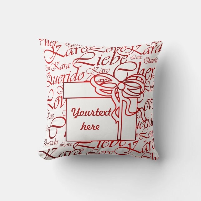 Liebe, liebe,kara,cher,käre,querido,text,Rose,fest Kissen (Vorderseite)