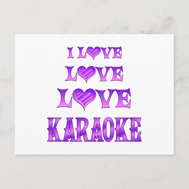 Liebe Liebe Karaoke Postkarte (Vorderseite)