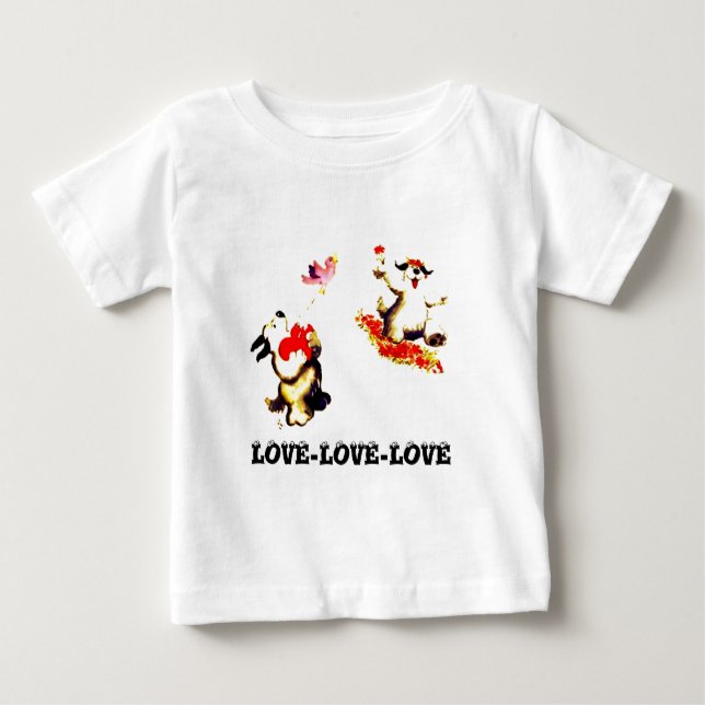 Liebe-Liebe-Liebe Baby T-shirt (Vorderseite)