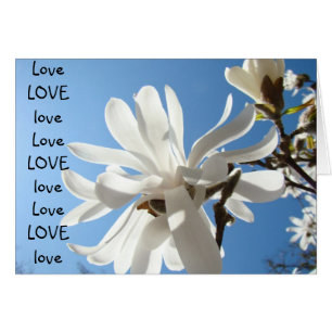 Liebe LIEBE liebe Grußkarten Magnolien Blumen