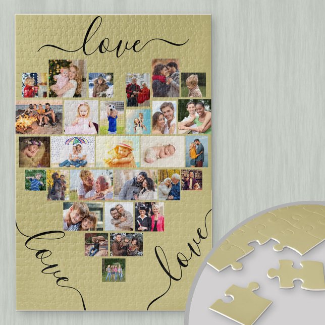 Liebe Liebe Liebe Herz geformt FotoCollage Puzzle (Von Creator hochgeladen)