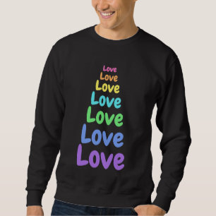 Liebe, Liebe, Liebe Regenbogen Männer Sweatshirt