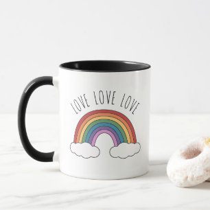 Liebe Liebe Liebe Regenbogen Tasse