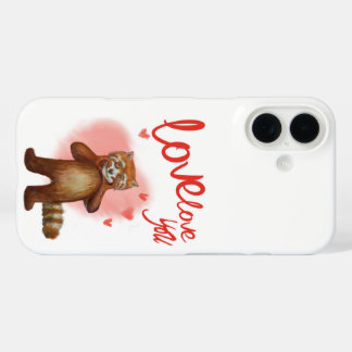 Liebe Liebe Liebe roter Panda iPhone 16 Hülle