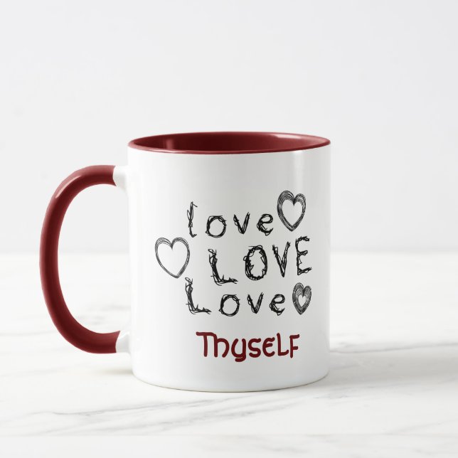 Liebe Liebe Liebe Thyself Tasse (Links)
