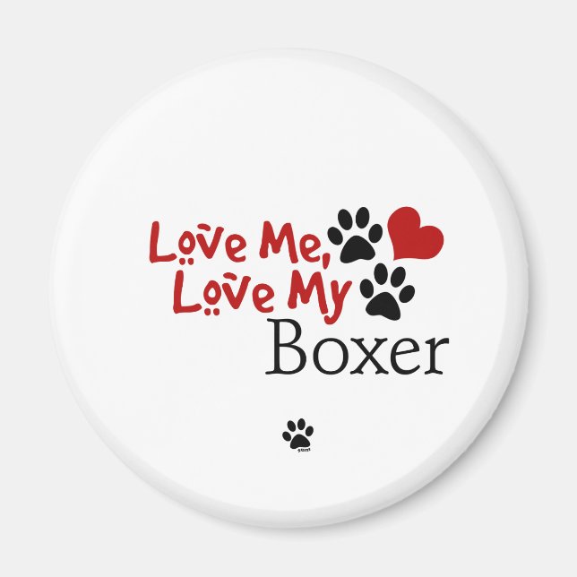 Liebe, Liebe mein Boxer Magnet (Vorne)