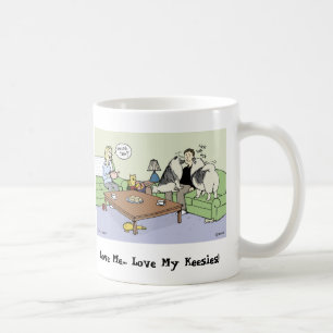 Liebe, Liebe meine Keesies   Keeshond Hogs Cartoon Tasse