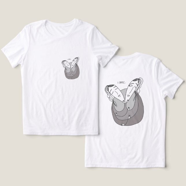 Liebe Liebeshandschuh Tri-Blend Shirt (Design Vorderseite & Rückseite)