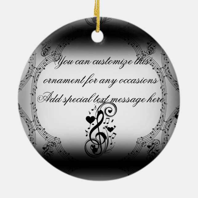 Liebe-Lied Sie Are_ Keramik Ornament (Hinten)