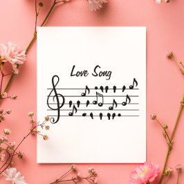 Liebe-Lied, Vögel, die zwischen den musikalischen Dankeskarte