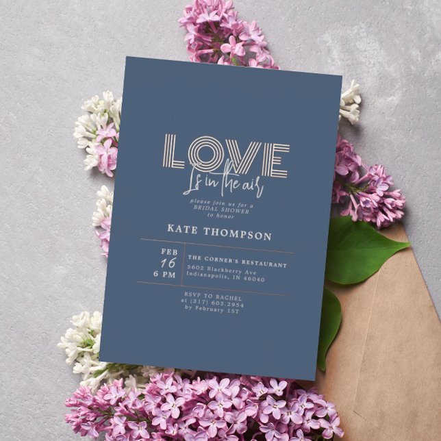 Liebe liegt im Brautparty des Valentinstag F Folieneinladung (Von Creator hochgeladen)