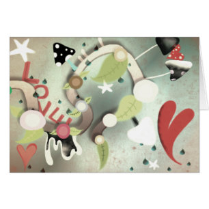 Liebe liegt in der Herzkarte