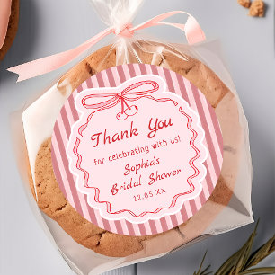 Liebe liegt in der Luft Bogen Junggesellinnenabsch Runder Aufkleber