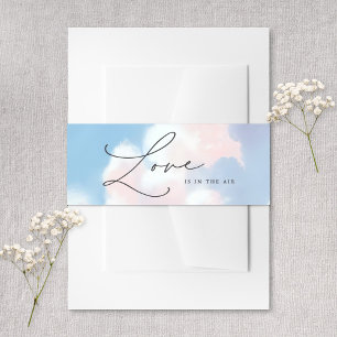 Liebe liegt in der Luft Gemalter blauer Himmel Wol Einladungsbanderole