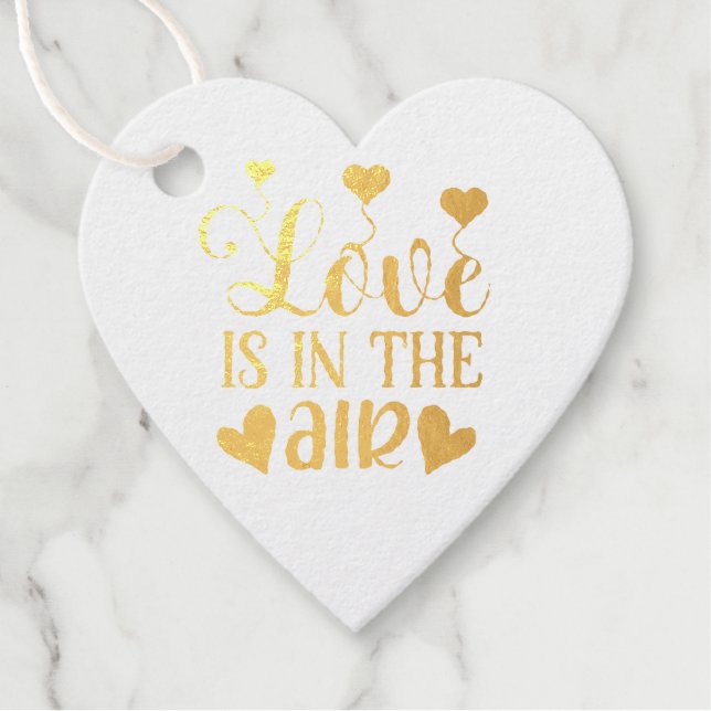 Liebe liegt in der Luft Geschenkanhänger (Vorderseite)